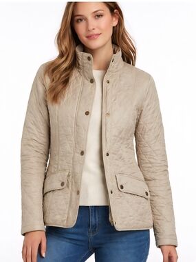 Barbour  Women's Flyweight Cavalry Quilted Beige  Tan Jacket